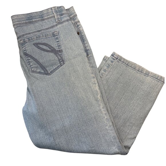 Gloria Vanderbilt Capris Womens Light Wash Denim Jean Classic Size 10 Stretch - Picture 1 of 8
